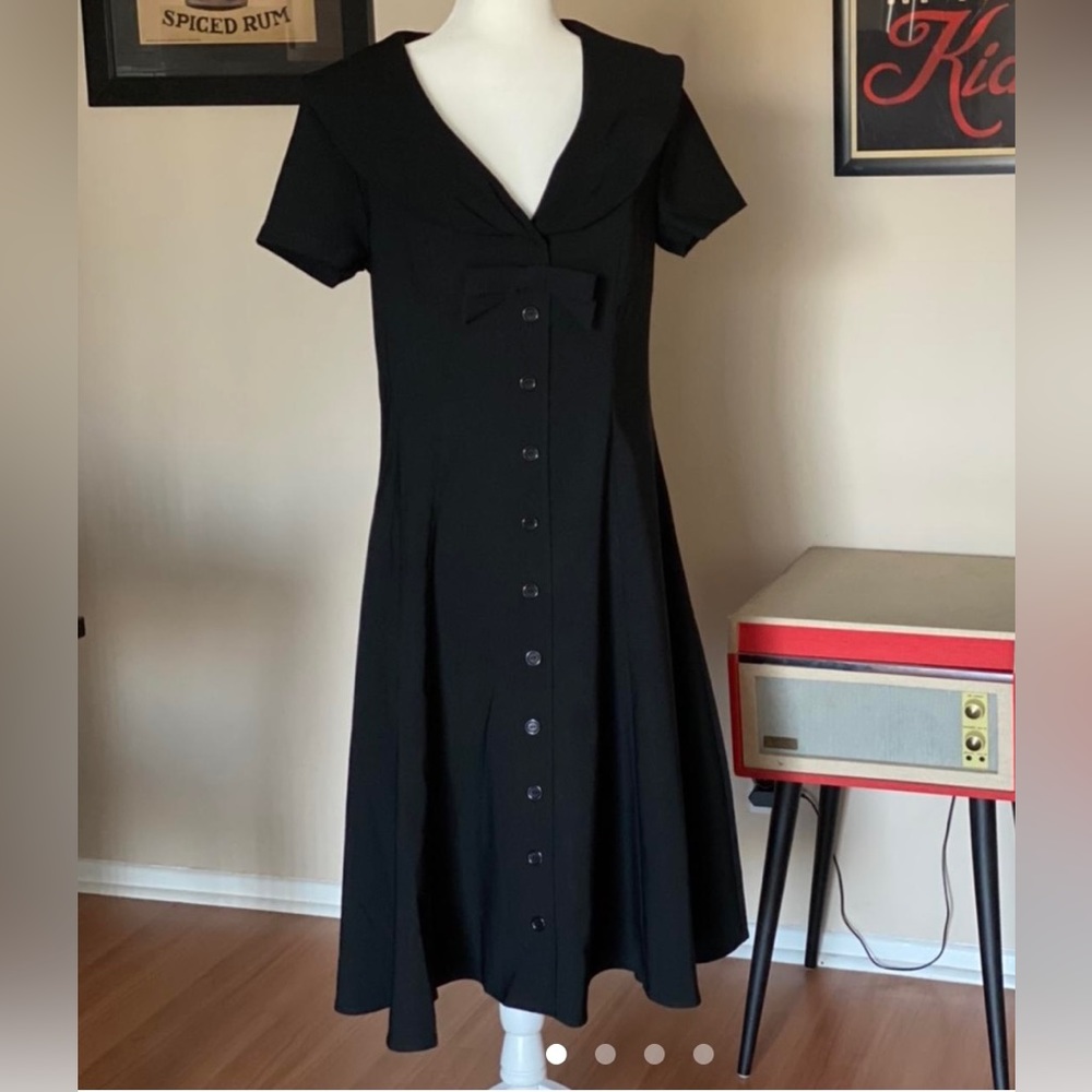 Tatyana Boutique black dress with bow and buttons